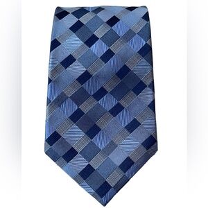 🔥🔵Pronto Uomo 100% silk tie. Gorgeous & classic blue design. No flaws!